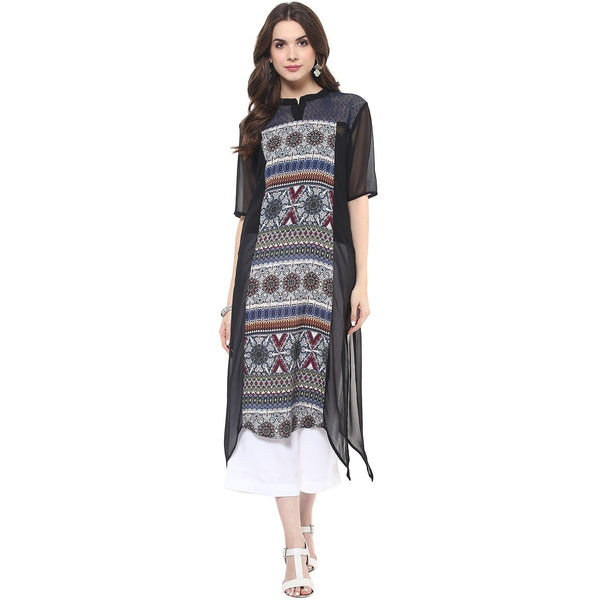 Women's Printed Dot Net Kurti - Pannkh