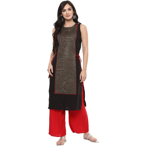 Women's Brocade Patch Dori Kurti - Pannkh