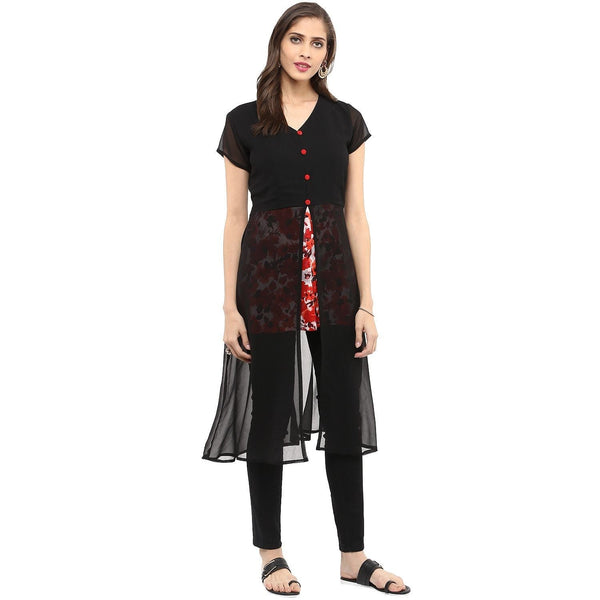 Women's Cape Printed Kurti - Pannkh