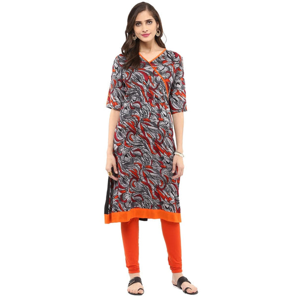 Women's Swan Print Kurti - Pannkh