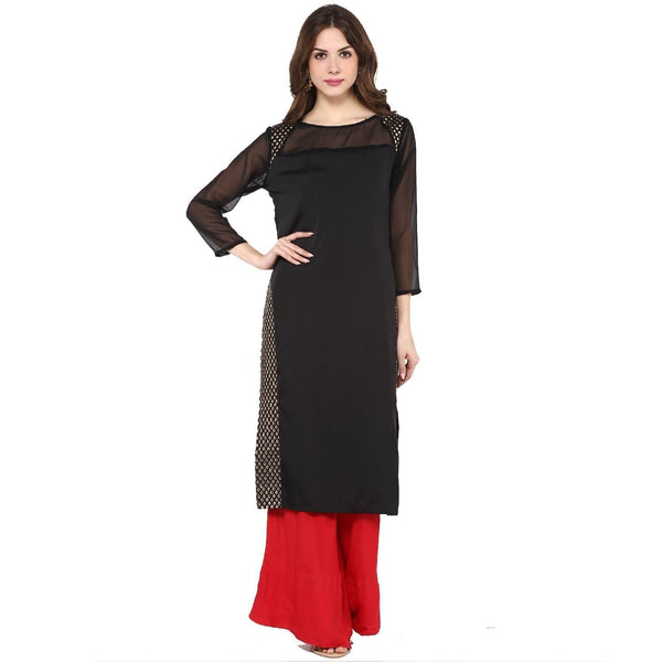 Women's Brocade Edge Kurta - Pannkh