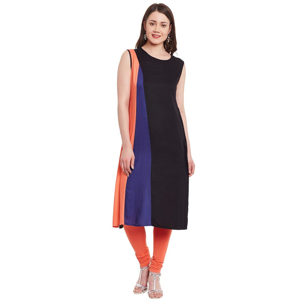 Women's Triple Color-Block Kurta - Pannkh