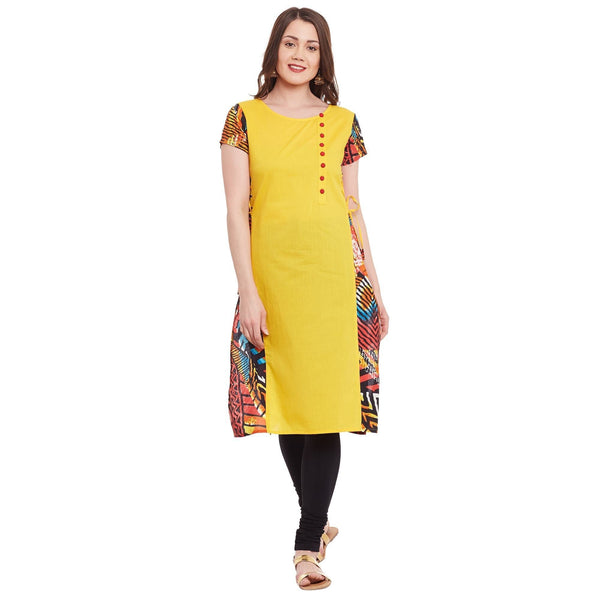 Women's Tropcal Print Criss-Cross Kurta - Pannkh