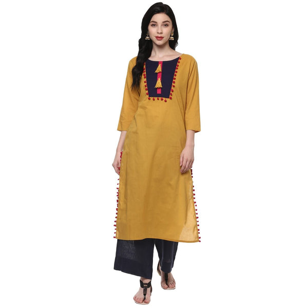 Women's Solid Long Yoke Kurta - Pannkh