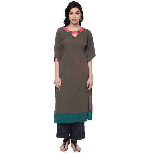 Women's Color Block Kurta - Pannkh