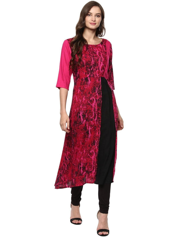 Women's Abstract Printed Long Kurta - Pannkh