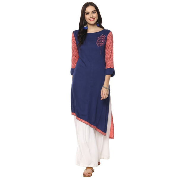 Women's Embroidered Long Kurta - Pannkh