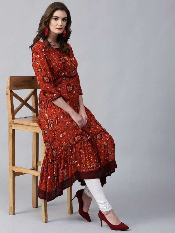 Women's Long Boho Kurta - Pannkh