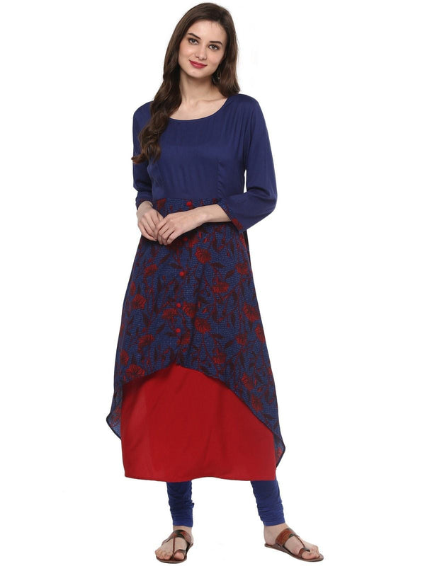 Women's Floral Layered Kurta - Pannkh