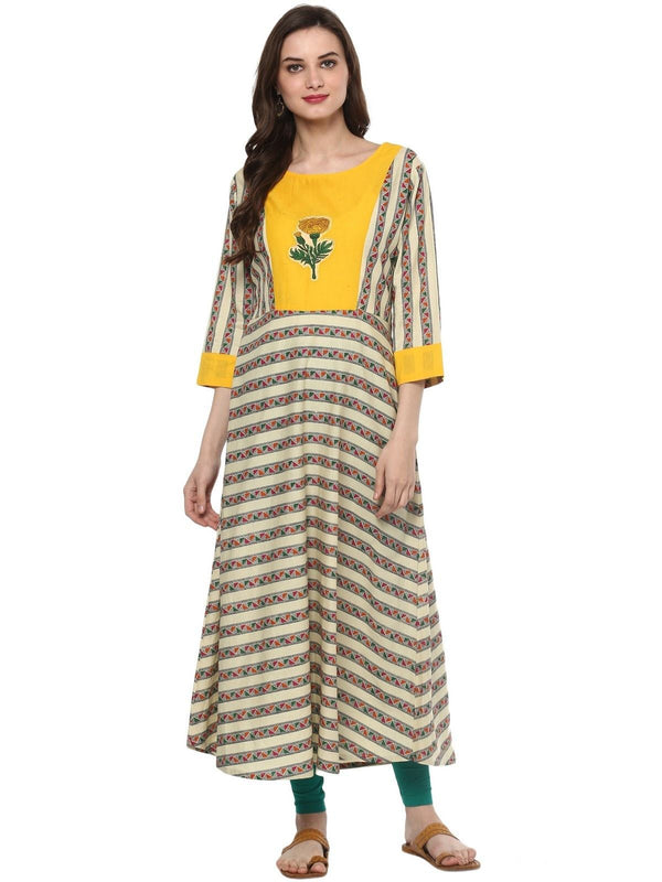 Women's Floral Patch Kurta - Pannkh