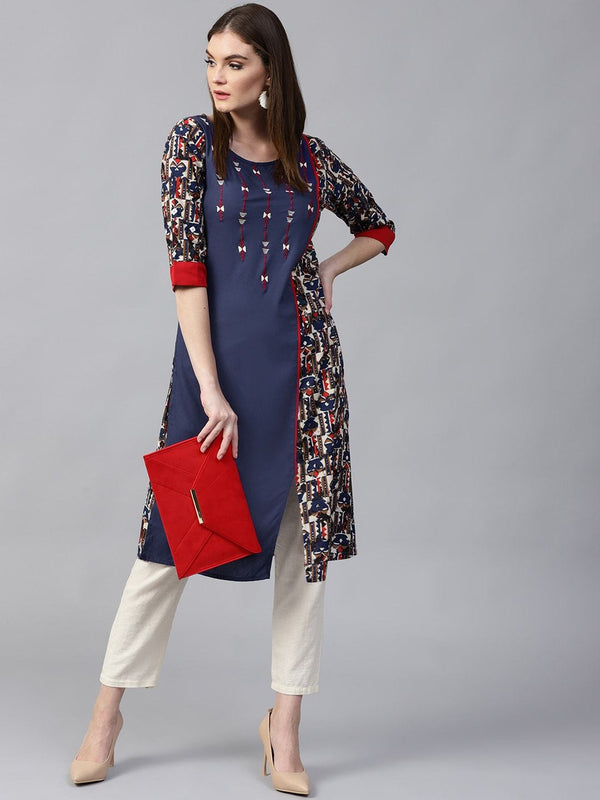 Women's Bohemian Embroidered Kurta - Pannkh