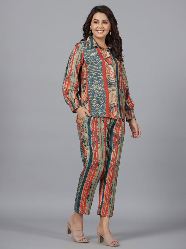 Women's Multi Muslin Printed Clothing Set - Juniper