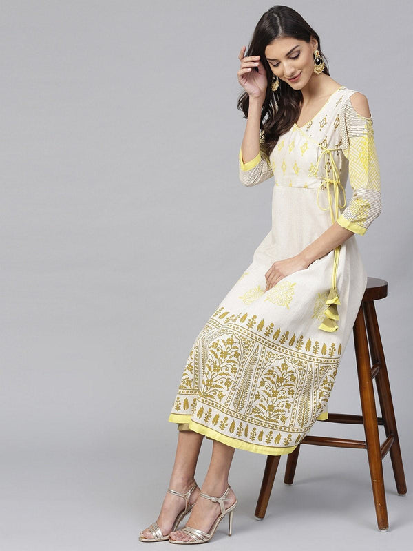 Women's Printed Angarkha Kurta - Pannkh