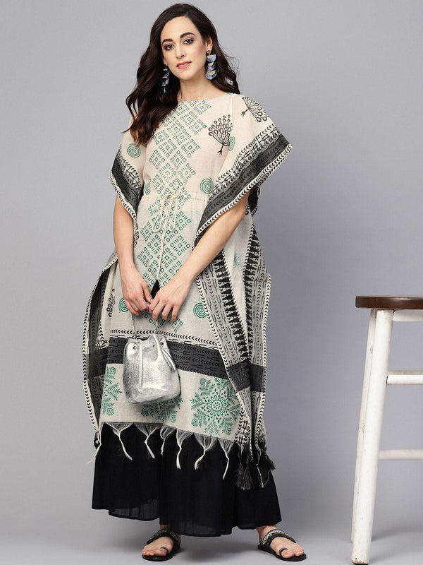 Women's Printed Kaftan Kurta - Pannkh