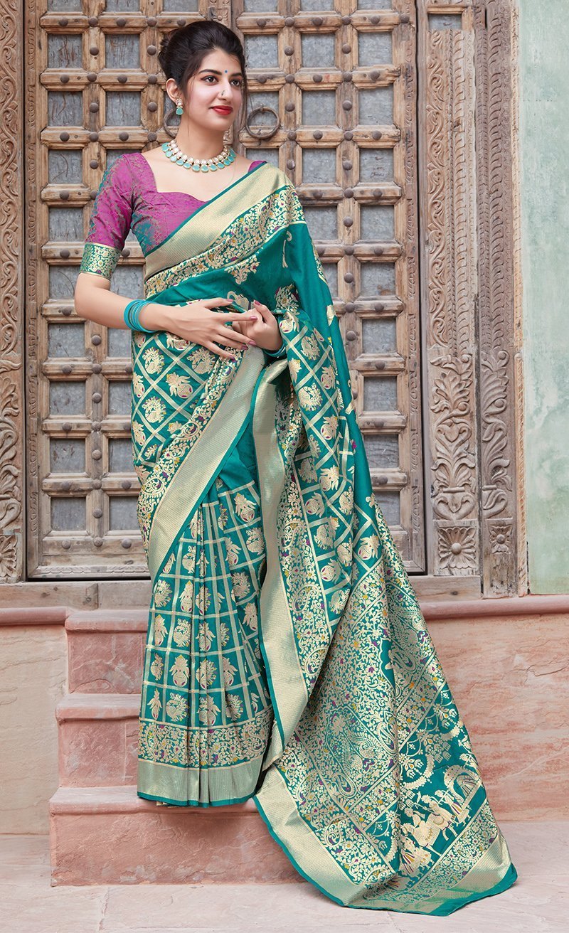 Women's Banarasi Festive Wear Saree - Monjolika