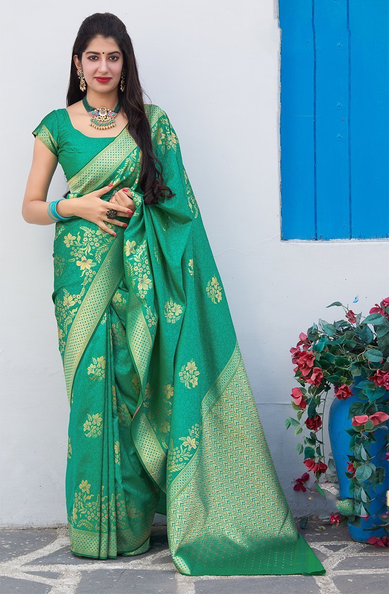 Women's Designed Banarasi Silk Festive Wear Saree13 - Monjolika