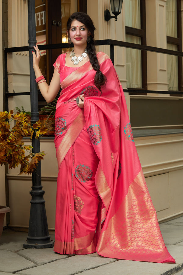 Women's Designed Banarasi Silk Festive Wear Saree15 - Monjolika