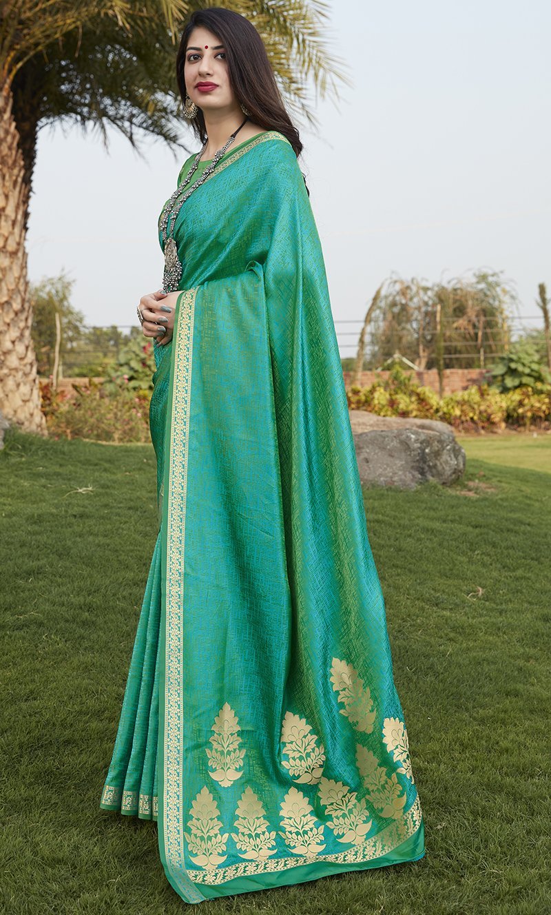 Women's Stunning Party Wear Silk Saree - Monjolika