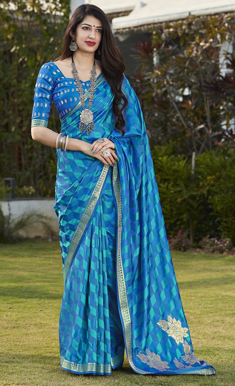 Women's Stunning Party Wear Silk Saree - Monjolika