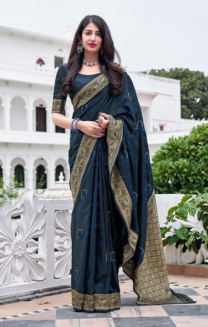 Women's Banarasi Silk Designer Traditional Saree - Monjolika