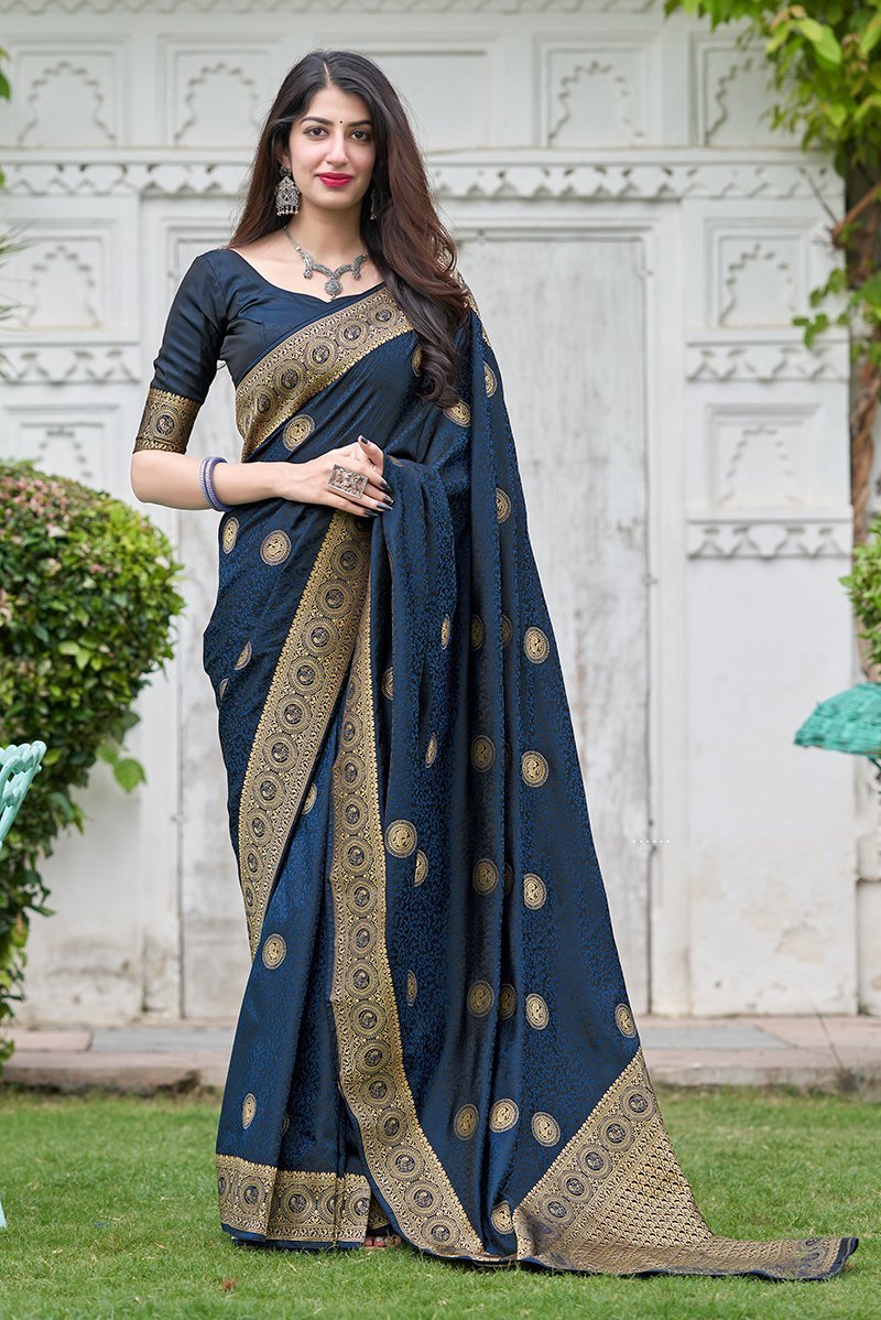 Women's Banarasi Silk Designer Traditional Saree - Monjolika