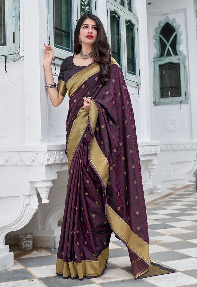 Women's Banarasi Silk Designer Traditional Saree - Monjolika