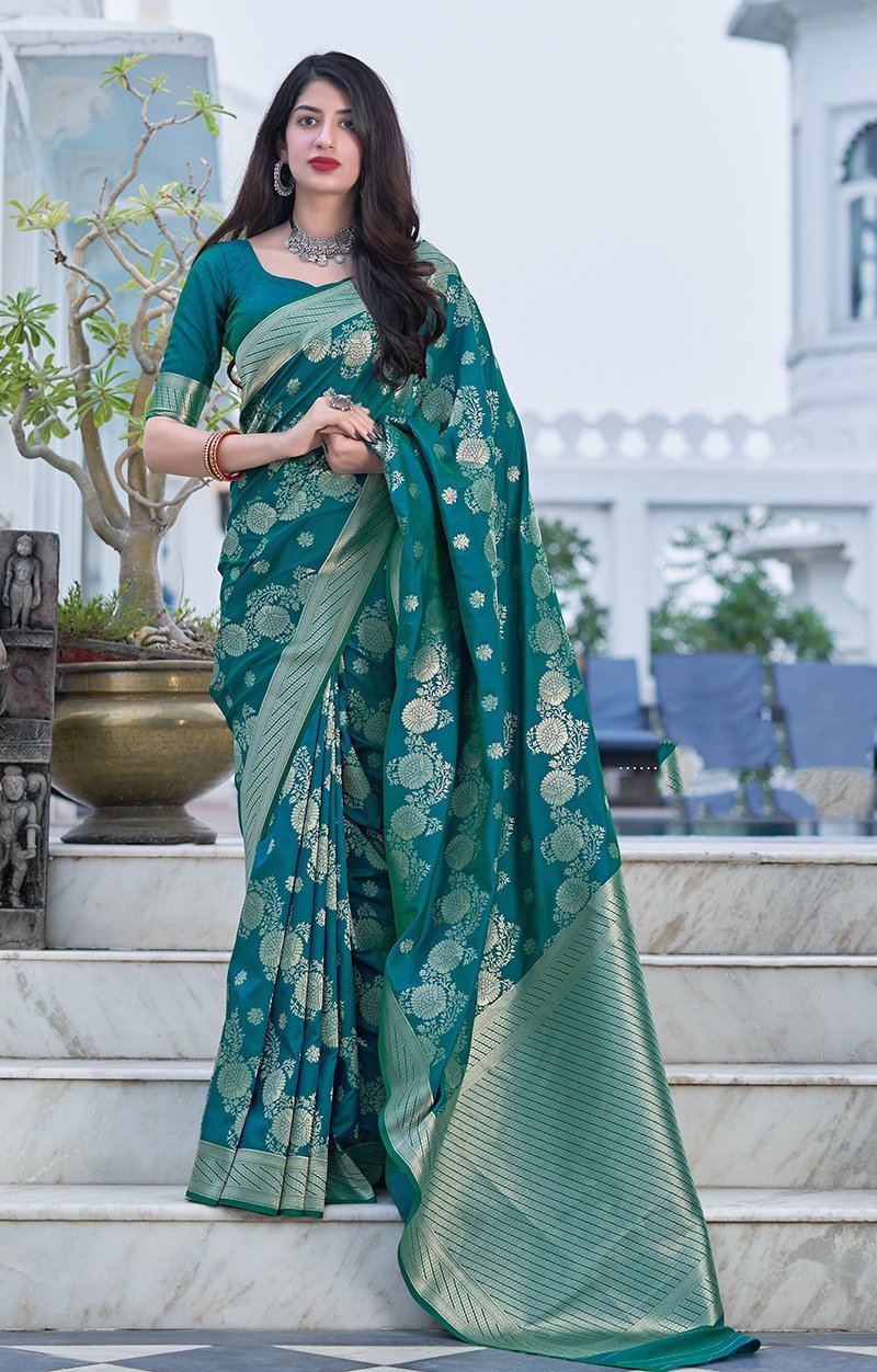 Women's Woven Traditional Designer Silk Saree - Monjolika