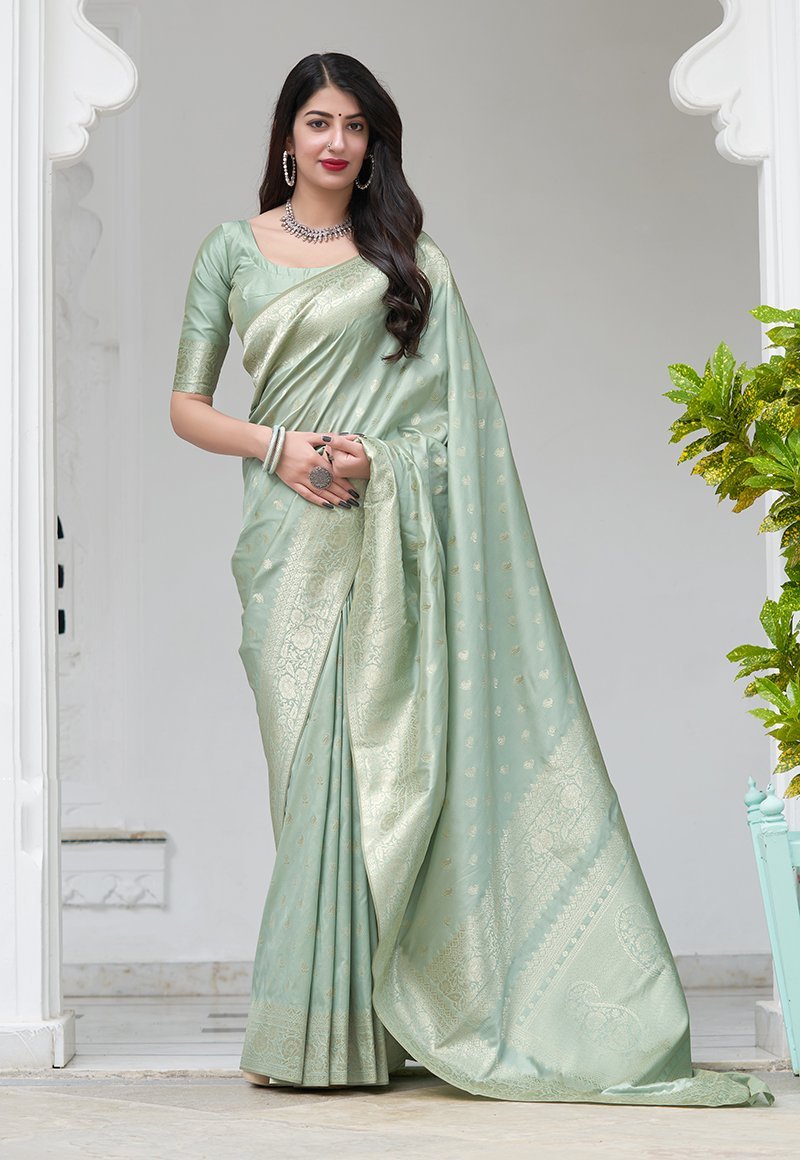 Women's Woven Traditional Designer Silk Saree - Monjolika