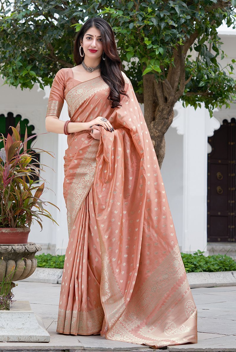 Women's Woven Traditional Designer Silk Saree - Monjolika