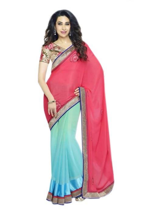 Women's Karisha Kapoor Multicolour Heavy Work Blouse Saree By Vamika - Vamika