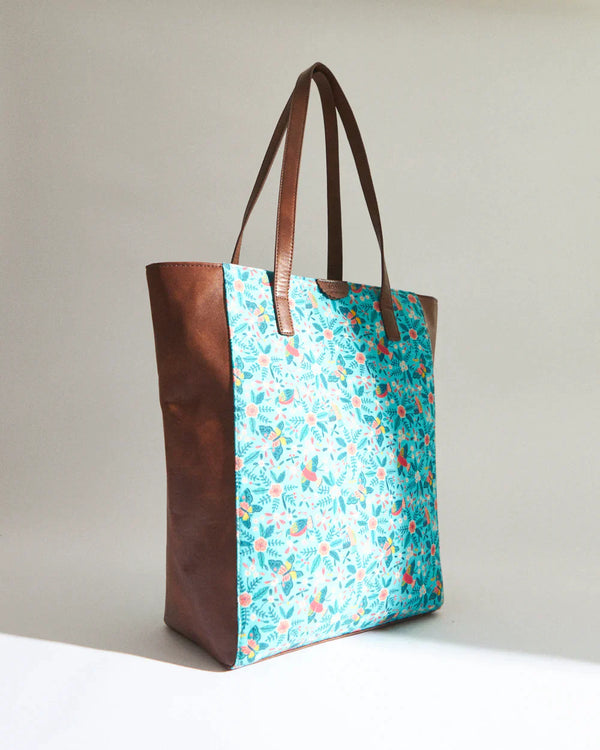 Teal By Chumbak Birds Of Paradise Tote - Chumbak