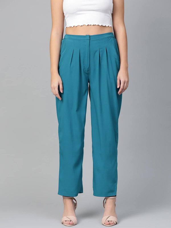 Women's Pleated Trouser - Pannkh