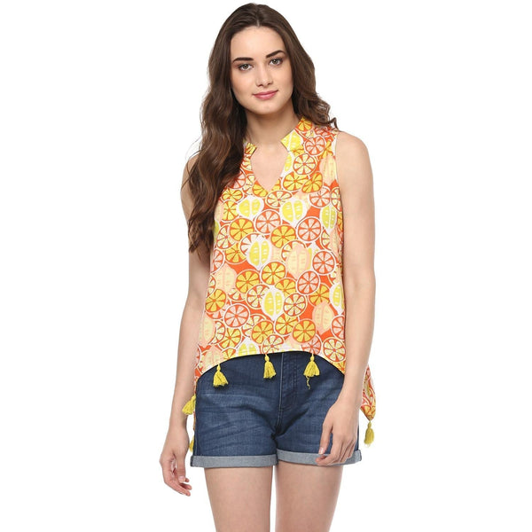 Women's Lemon Print Top - Pannkh