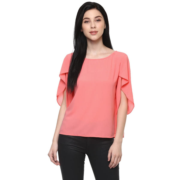 Women's Solid Petal Opening Top - Pannkh