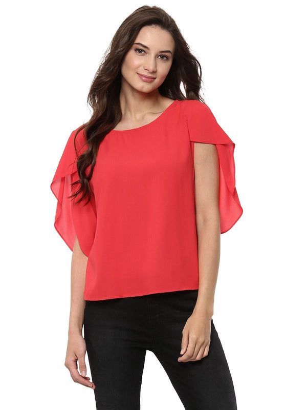 Women's Solid Petal Opening Top - Pannkh