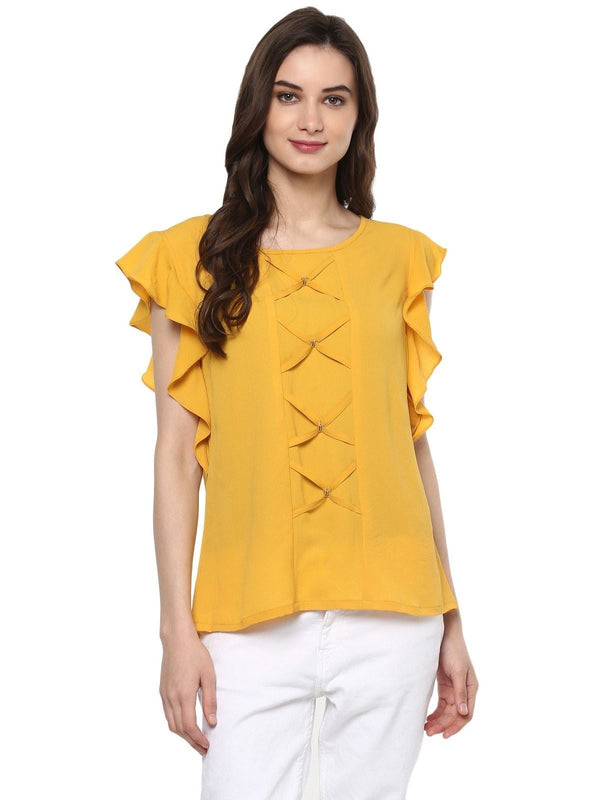 Women's Solid Criss Cross Top - Pannkh