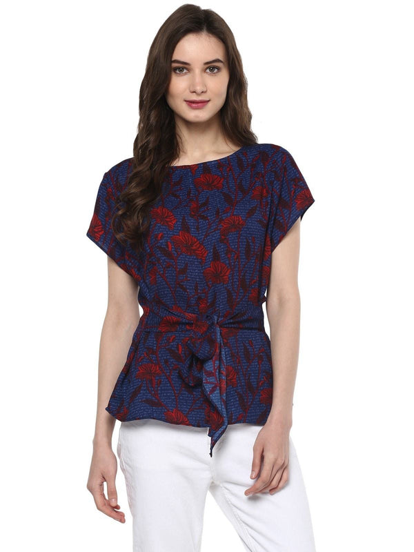 Women's Floral Knot Top - Pannkh