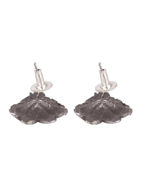 Women's Victorian Style Studs In German Silver - InWeave