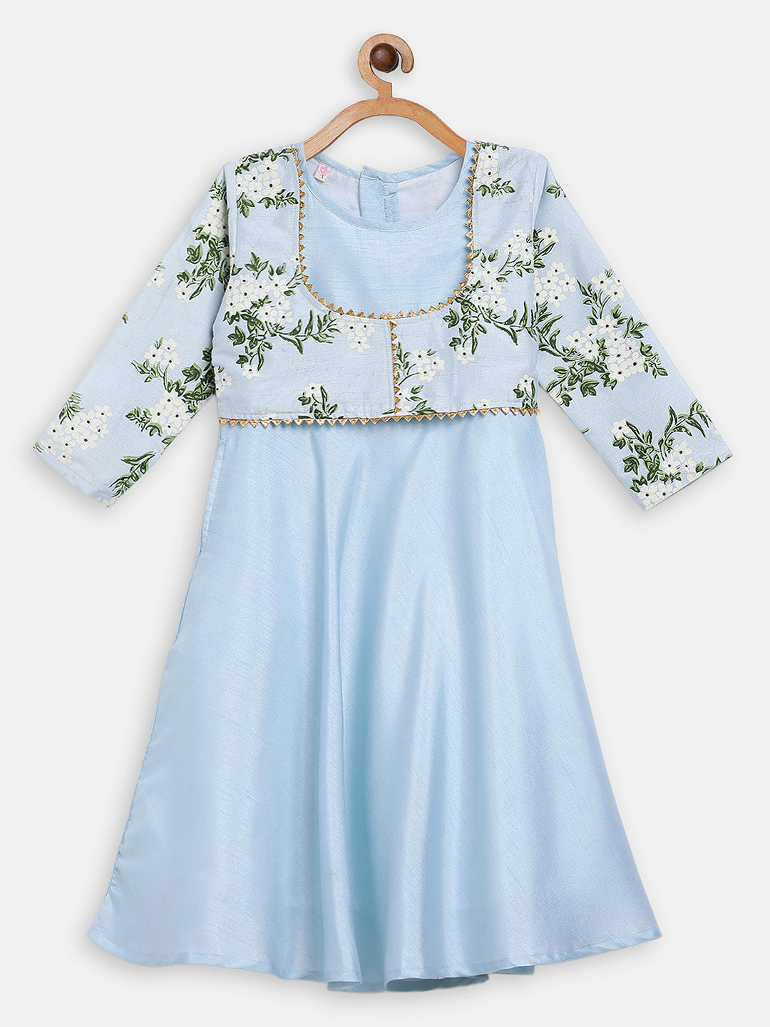 Poly Silk Dress for Girls with Jacket - AHALYAA Girls