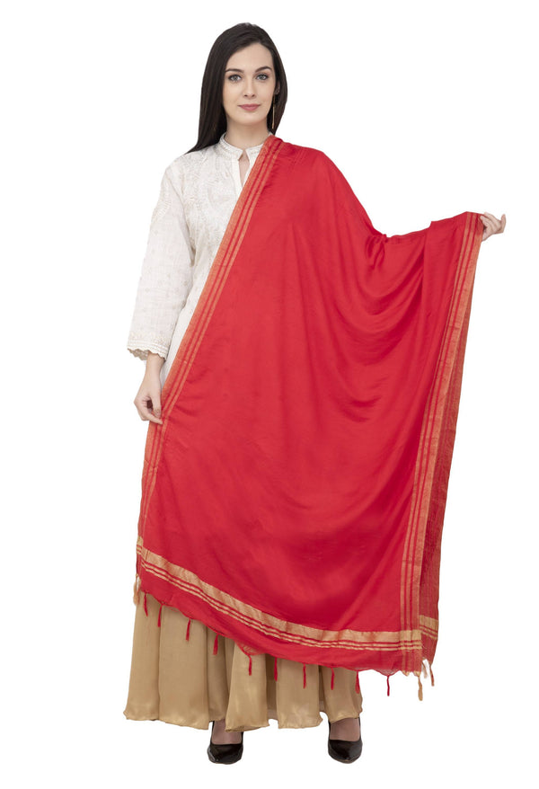 A R SILK Golden Color Fancy Silk Dupattas and Chunnis