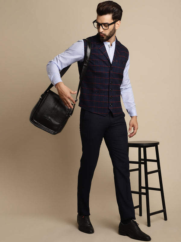 Men's Waistcoat With Notched Lapel - Even Apparels