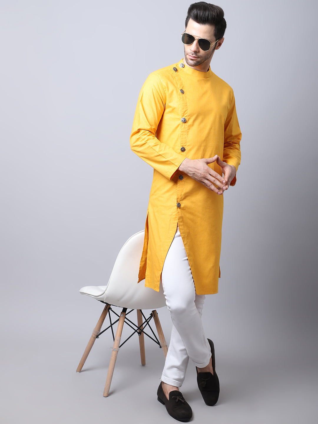 Men'S Sherwani Kurta With Asymetrical Cut - Even Apparels