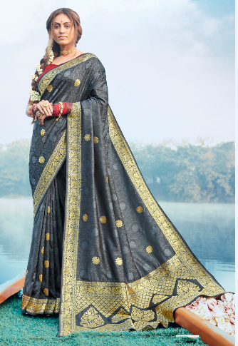 Women's Banarasi Silk Woven Designer Sare - Monjolika