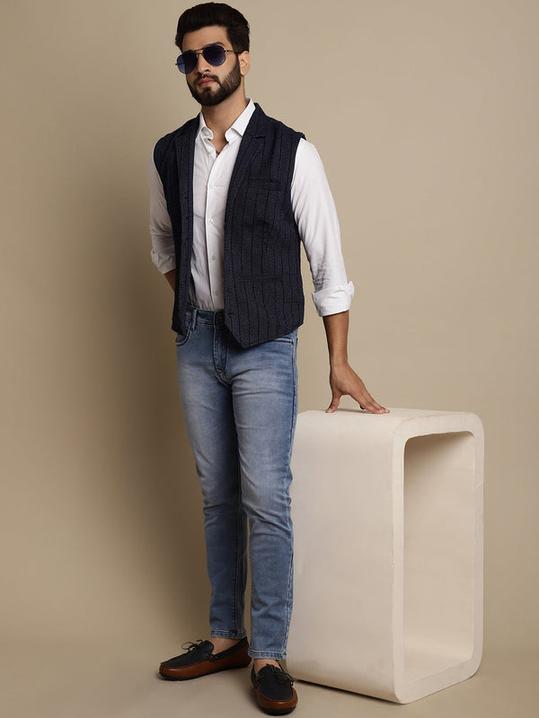 Men's Waistcoat With Notched Lapel - Even Apparels