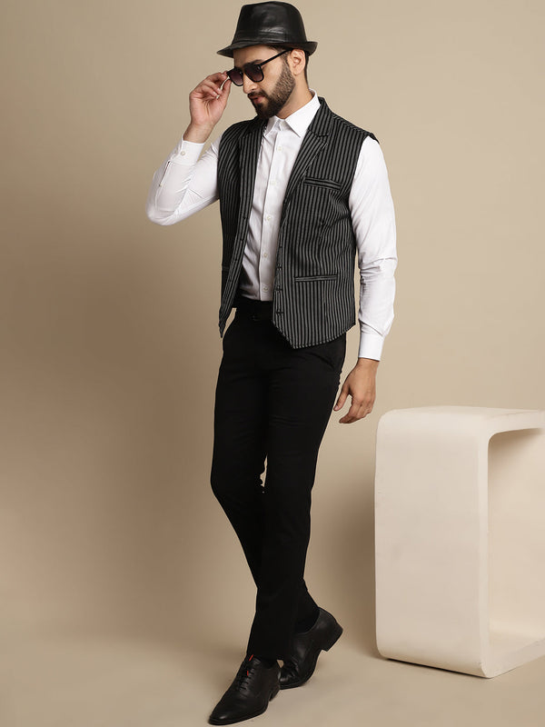 Men's Waistcoat With Notched Lapel - Even Apparels