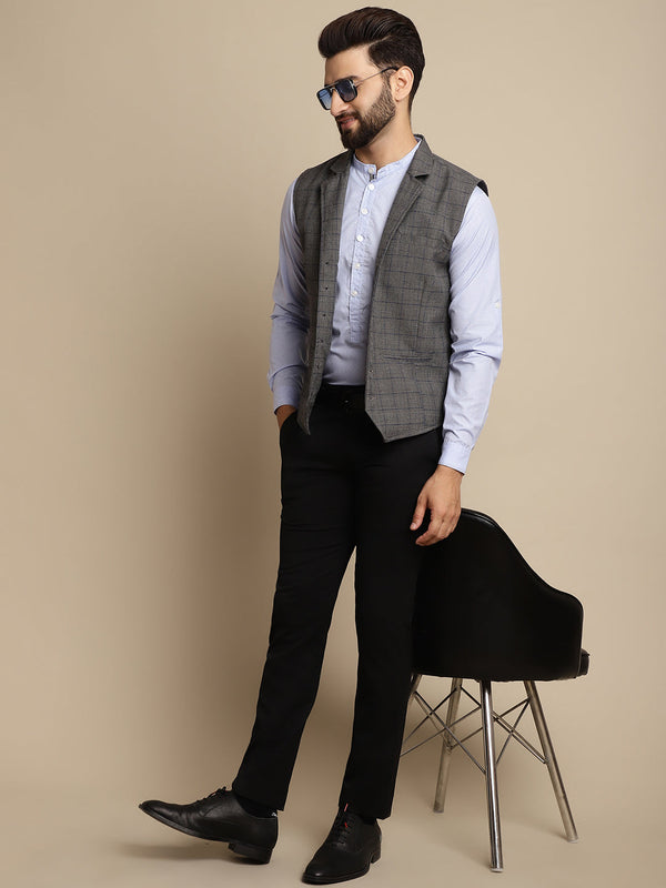 Men's Waistcoat With Notched Lapel - Even Apparels