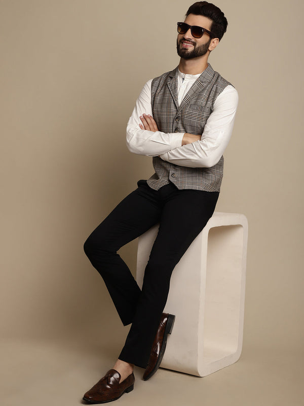 Men's Waistcoat With Notched Lapel - Even Apparels