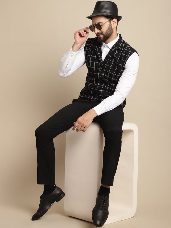 Men's Wool Waistcoat With Notched Lapel - Even Apparels