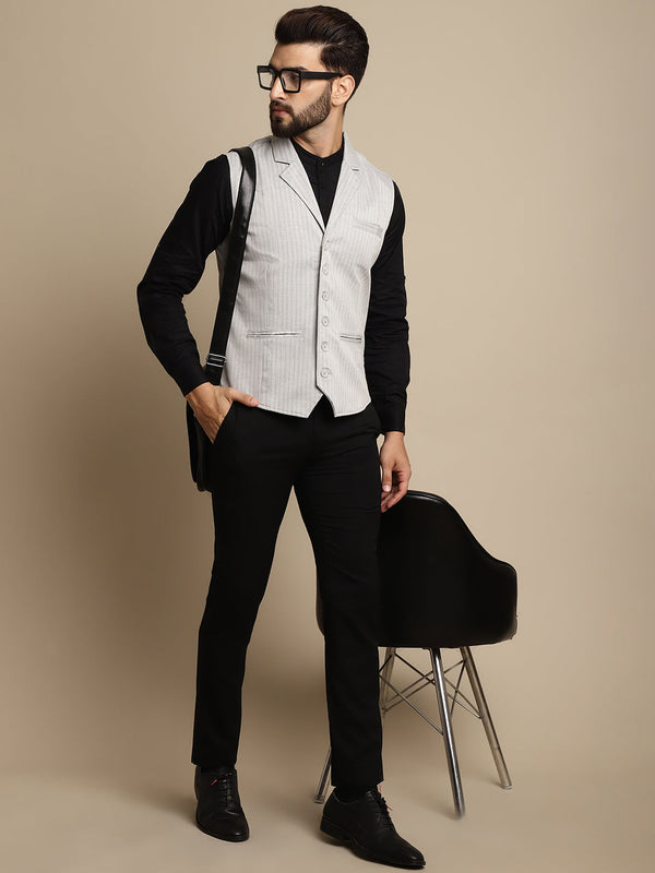 Men's Waistcoat With Notched Lapel - Even Apparels