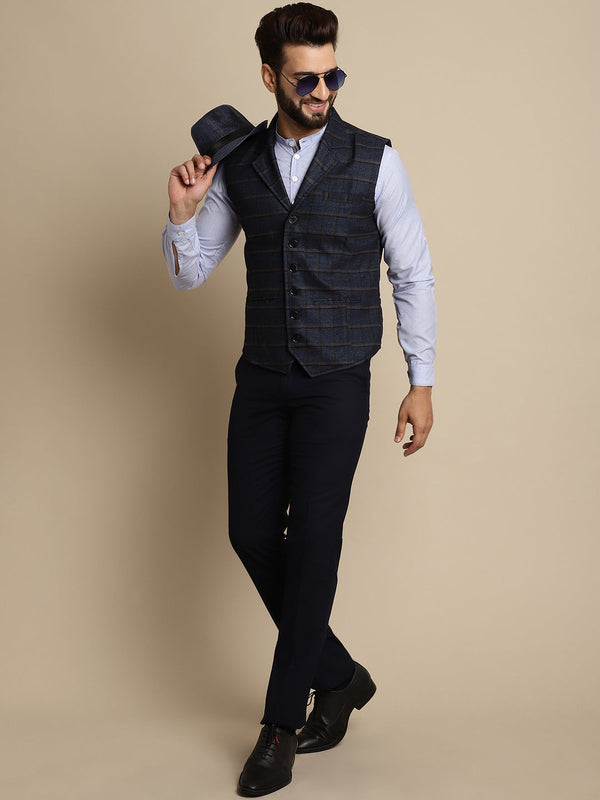 Men's Waistcoat With Notched Lapel - Even Apparels